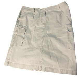 Beige Cargo Skirt